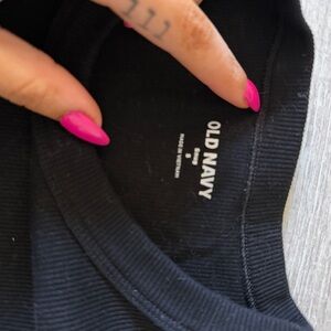 Old Navy Black Ribbed Sleeveless Tank